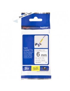 Fita Laminada Flexivel 06mmx8mts Branco/Preto