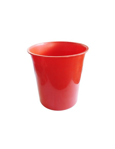 Cesto Papeis Plastico 15 Litros Vermelho Opaco