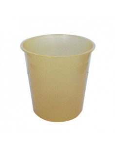 Cesto Papeis Plastico 15 Litros Amarelo Transparente