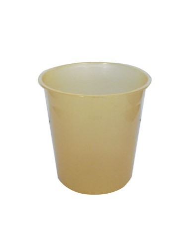 Cesto Papeis Plastico 15 Litros Amarelo Transparente