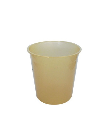 Cesto Papeis Plastico 15 Litros Amarelo Transparente