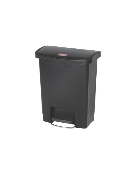 Contentor em resina Slim Jim Step-On c/Pedal 30 Litros Preto