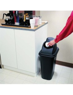 Papeleira Rectangular S/Tampa Basculante 26.6 Litros Preto