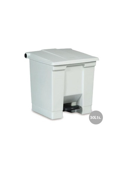 Contentor c/Pedal 30 Litros Branco