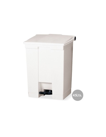 Contentor c/Pedal 45 Litros Branco