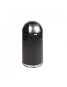 Papeleira Metal EasyPush Aco Revestido 45 Litros Preto