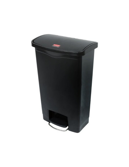 Contentor em resina Slim Jim Step-On c/Pedal 50 Litros Preto