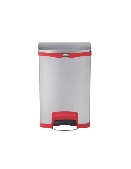 Contentor c/Pedal 50 Litros cinza e Vermelho