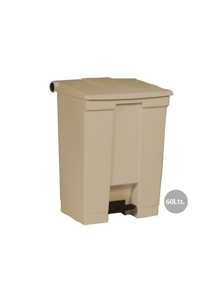 Contentor c/Pedal 60 Litros Bege