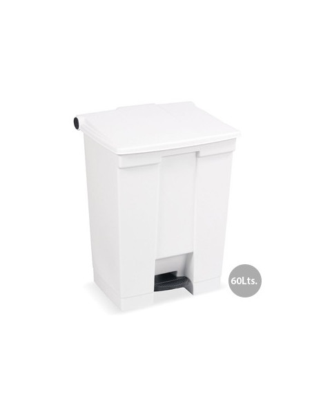 Contentor c/Pedal 60 Litros Branco