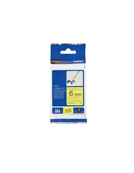 Fita Laminada Flexivel 6mmx8mts Amarelo/Preto