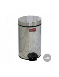 Papeleira Metal Aco Inox c/ Pedal 5 Litros