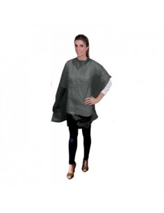 Penteador Plastico Descartavel 1300x1300mm Preto 100un