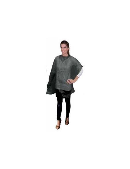Penteador Plastico Descartavel 1300x1300mm Preto 100un