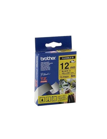 Fita Laminada Flexivel 12mmx8mts Amarelo/Preto