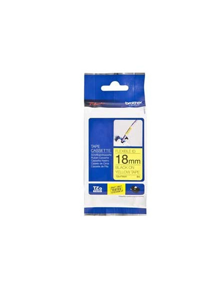 Fita Laminada Flexivel 18mmx8mts Amarelo/Preto