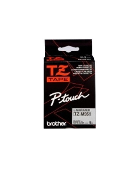 Fita Laminada 24mmx8mts PrateadoMate/Preto (Metalica)