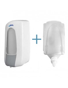 Saboneteira Plastica Branca+Gel Higienizante (Recarga)1L1un