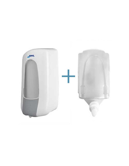 Saboneteira Plastica Branca+Gel Higienizante (Recarga)1L1un