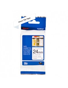 Fita Não Laminada 24mmx8mts Branco/Preto