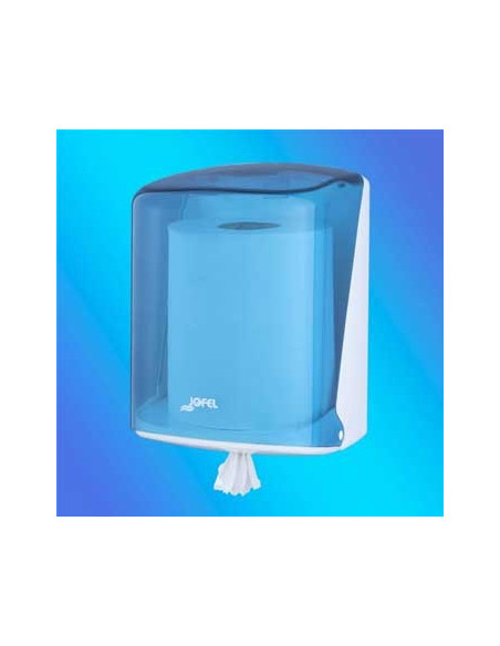 Dispensador Toalhas Rolo Extracao Central Azul