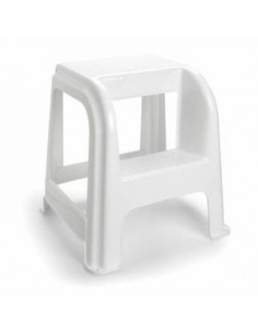 Escadote Plástico 2 Niveis 45cm Altura Cinza