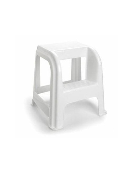 Escadote Plástico 2 Niveis 45cm Altura Cinza