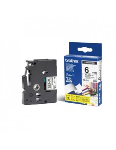 Fita Laminada SuperAdesiva 6mmx8mts Branco/Preto