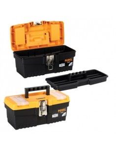 Caixa de ferramenta de 13 pol. com fechos metálicos