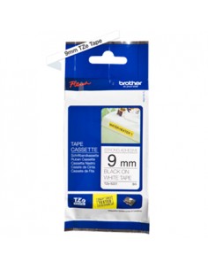 Fita Laminada SuperAdesiva 9mmx8mts Branco/Preto