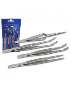 Set de 4 pincas em aco inoxidavel antimagnetico