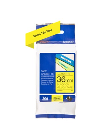 Fita Laminada SuperAdesiva 36mmx8mts Amarelo/Preto