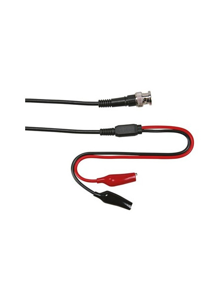 Ponta de teste em cabo coaxial BNC macho + 2 Pincas Crocodil