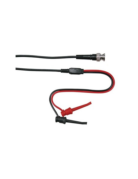 Ponta de teste cabo coaxial BNC macho 2 mini-pincas