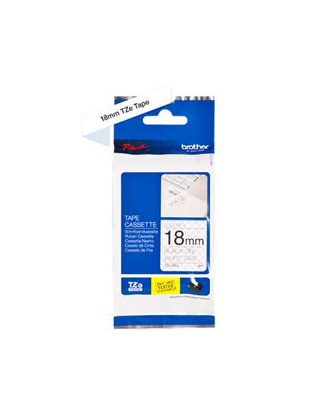 Fita Laminada Segurança 18mmx8mts Branco/Preto