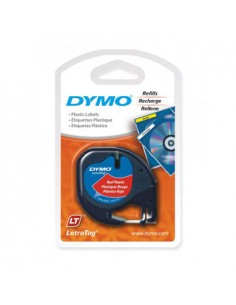 Fita Gravacao Dymo 12mmx4m Preto/Vermelho (91203)