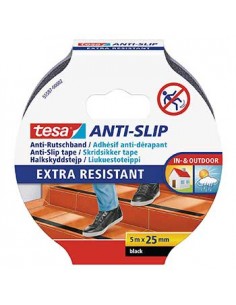 Fita Adesiva Tesa Anti-Derrapante 25mmx5mts Preto