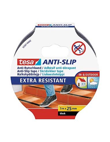 Fita Adesiva Tesa Anti-Derrapante 25mmx5mts Preto