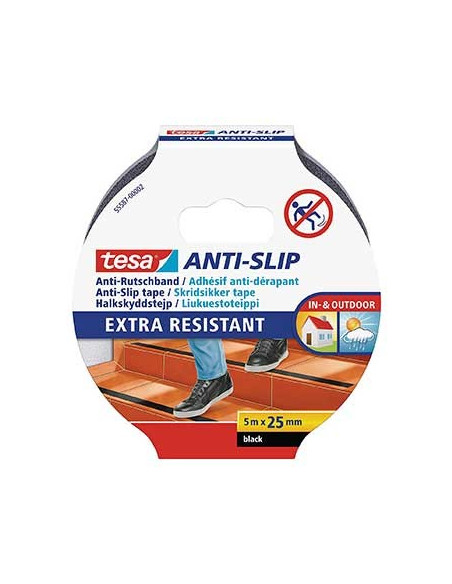 Fita Adesiva Tesa Anti-Derrapante 25mmx5mts Preto