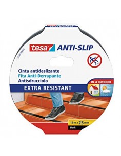 Fita Adesiva Tesa Anti-Derrapante 15mx25mm Preto
