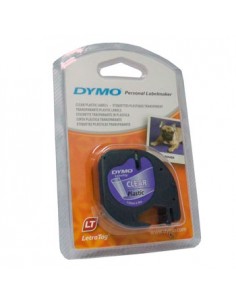 Fita Gravacao Dymo 12mmx4m Preto/Transp. (12267)