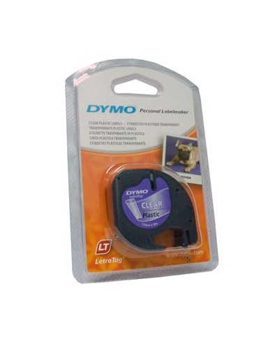 Fita Gravacao Dymo 12mmx4m Preto/Transp. (12267)