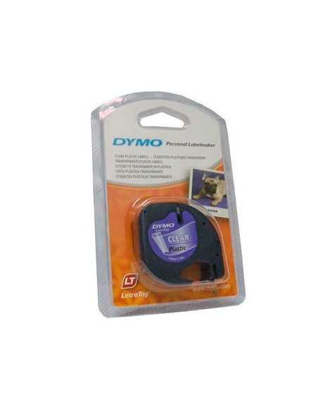 Fita Gravacao Dymo 12mmx4m Preto/Transp. (12267)