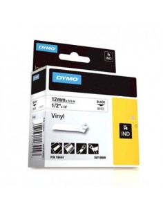 Fita Gravacao Dymo 12mmx5.5m Poliester Preto/Branco