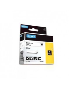 Fita Gravacao Dymo Rhino 9mmx5.5m Branco/Preto (18443)