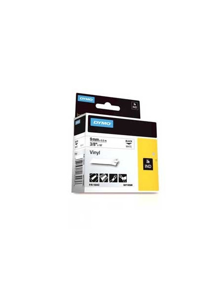 Fita Gravacao Dymo Rhino 9mmx5.5m Branco/Preto (18443)