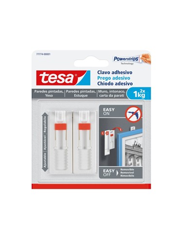 Prego Adesivo Tesa Powerstrips 1Kg Superfícies Porosas 2un