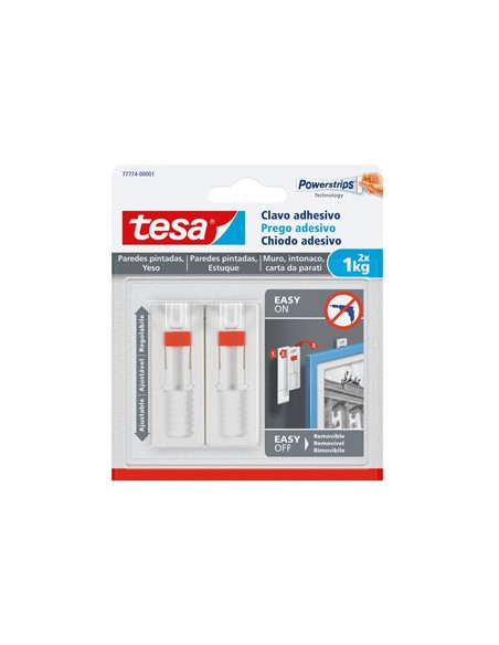 Prego Adesivo Tesa Powerstrips 1Kg Superfícies Porosas 2un