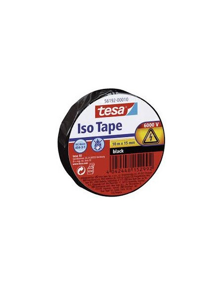 Fita Adesiva Tesa Isolamento Elétrico 15mmx10m Preto