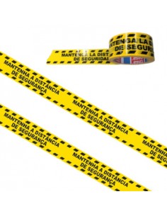 Fita Adesiva PVC Distância Segurança Tesa 50mmx33mts 1un